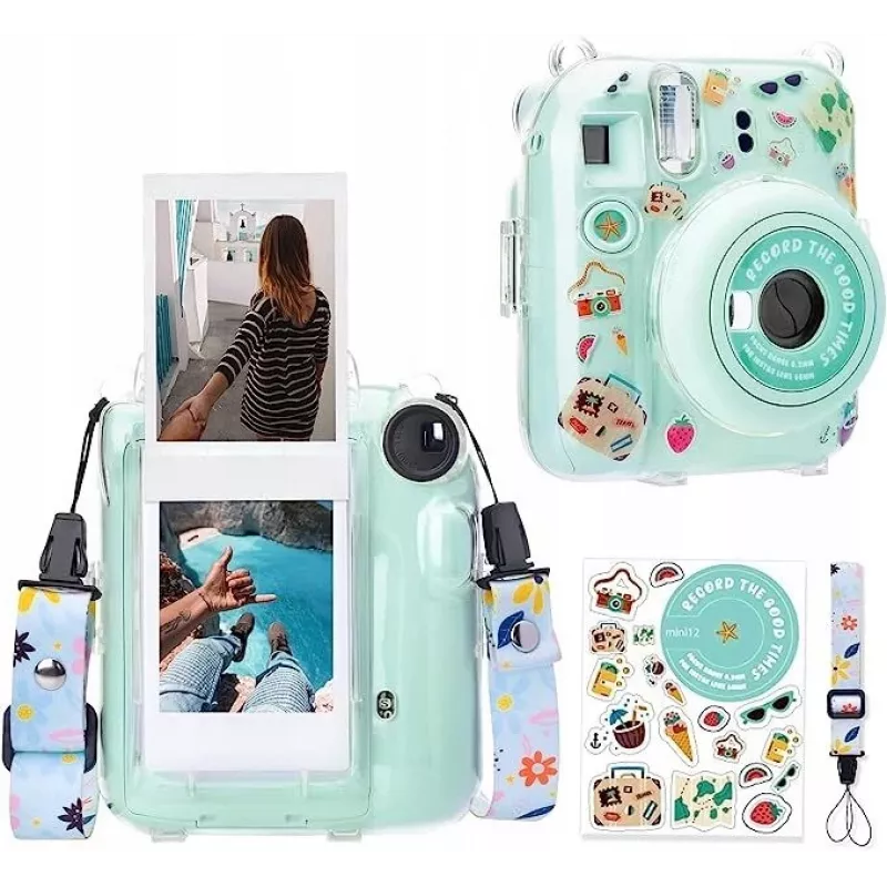 LOVEINSTANT Dėklas, skirtas Fujifilm Instax Mini 12 su lipdukais / Holiday Time