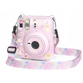LOVEINSTANT Dėklas Fujifilm Instax Mini 12 su lipdukais - Jogurto Zuikis