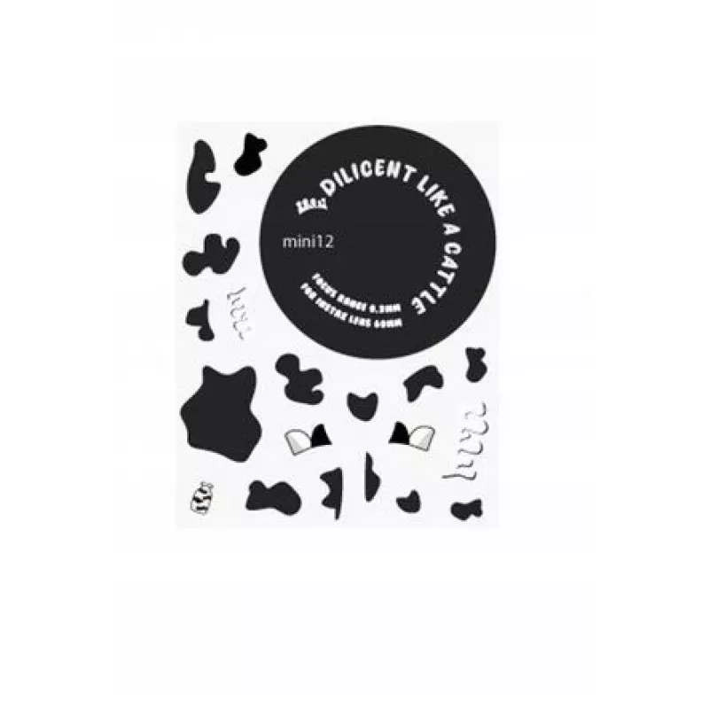 LOVEINSTANT Dėklas, skirtas Fujifilm Instax Mini 12, su lipdukais – karvės raštas