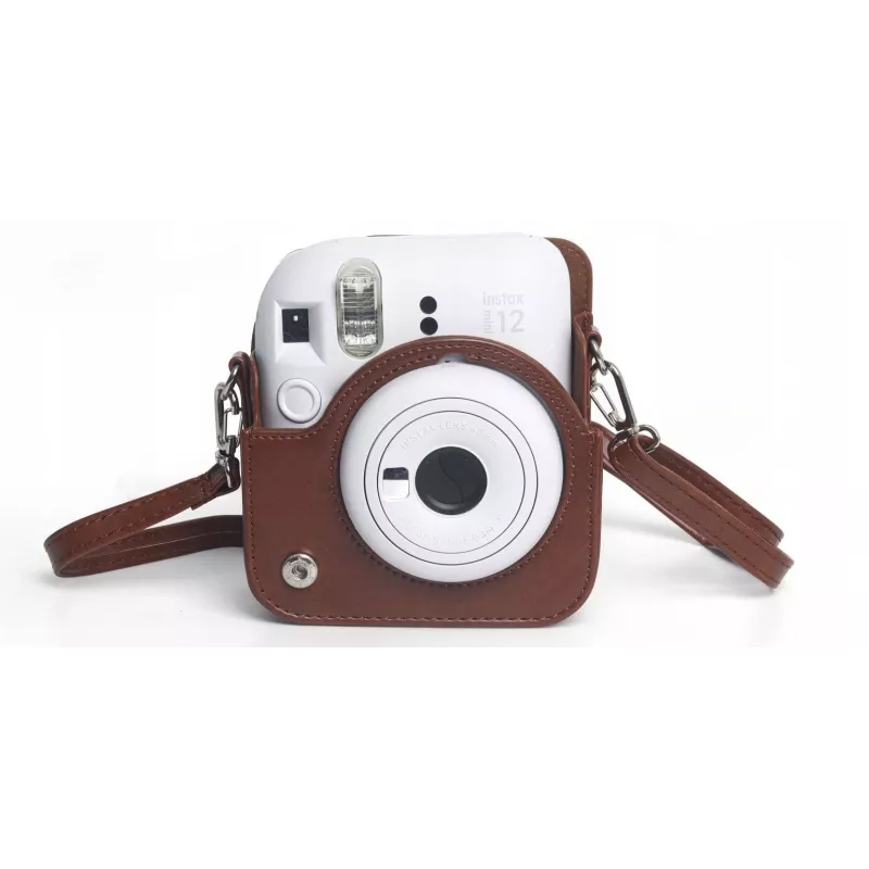 LOVEINSTANT Apsauginis Dėklas su Pečių Diržu, Skirtas Fujifilm Instax Mini 12 - Ruda