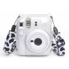 LOVEINSTANT Dėklas, skirtas Fujifilm Instax Mini 12 – karvės raštas su blizgučiais, lipdukais ir nuotraukų kišene