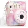 LOVEINSTANT Apsauginis Dėklas Fujifilm Instax Mini 12 su Nuotraukų Kišene, Tamsus Įvairiaspalvis