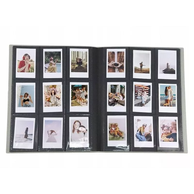 LOVEINSTANT fotoalbumas 432 nuotraukoms Fujifilm Instax Mini / Xiaomi / Polaroid / Canon / HP / Kodak, juodas