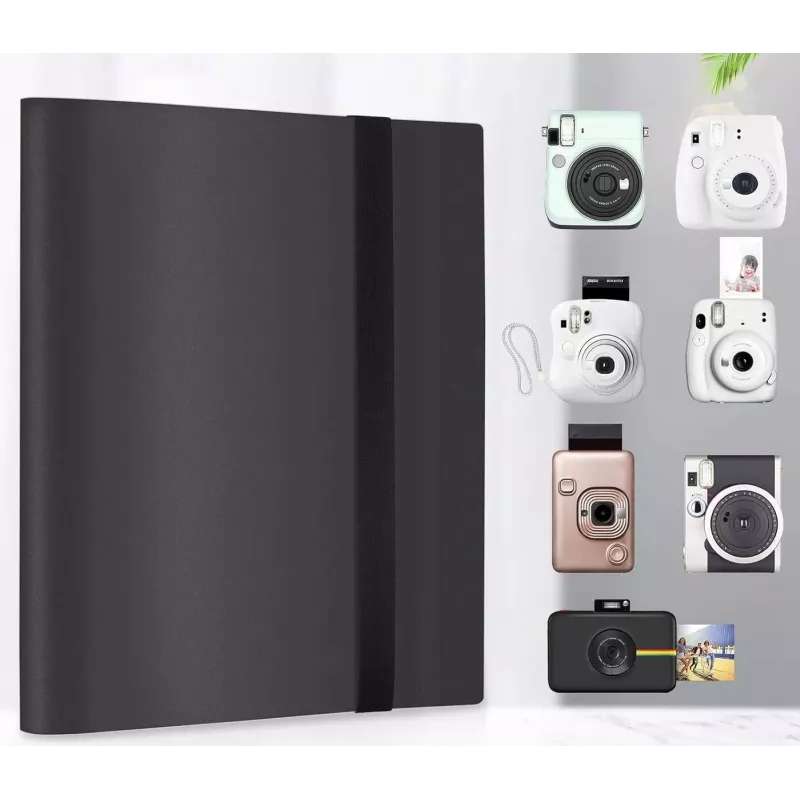 LOVEINSTANT fotoalbumas 432 nuotraukoms Fujifilm Instax Mini / Xiaomi / Polaroid / Canon / HP / Kodak, juodas