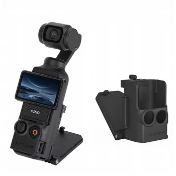 SUNNYLIFE Magnetinis laikiklis skirtas DJI Osmo Pocket 3 – vertikaliai ir horizontaliai – juodas