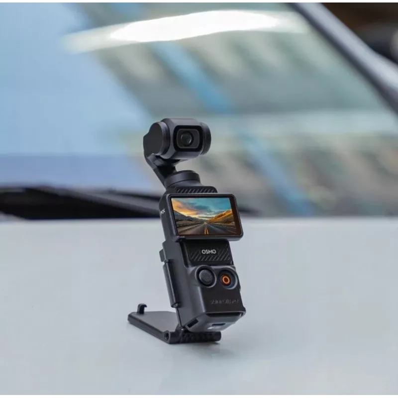 SUNNYLIFE Magnetinis laikiklis skirtas DJI Osmo Pocket 3 – vertikaliai ir horizontaliai – juodas