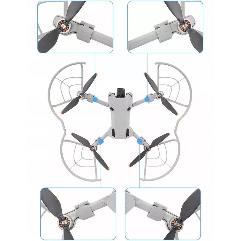 SUNNYLIFE Propeller Guard Protection Set 4 Pieces for DJI Mini 4 Pro Grey