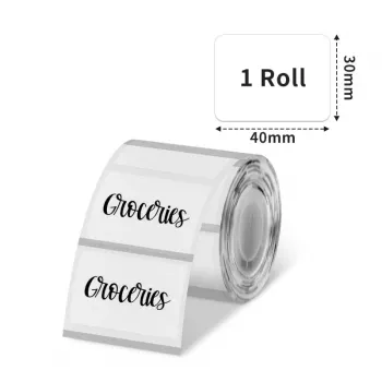 Phomemo Skaidrūs Lipnūs Etikečių Rulonai 40x30mm, skirti M110/M120/M200/M220/M221 - 230 etikečių