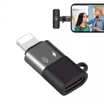 PULUZ Lightning į USB-C OTG adapteris, skirtas iPhone, juodas (PU649B)