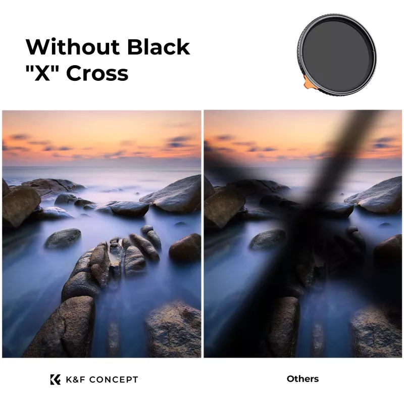 K&F Concept Variable ND Filter ND2-ND32 82mm True Color MRC Nano X