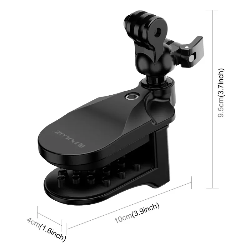 PULUZ Motorcycle Helmet Chin Mount for GoPro Hero 12 11 Mini 10 9 8 7 6 5 4 3+ Max - PU927B