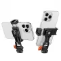 K&F Concept KF31.094 MS18 Mobiliojo telefono laikiklis trikojui - 360° sukamas metalinis laikiklis su 1/4 inch sriegiu, Arca-Swiss pagrindu, Cold Shoe, juodas
