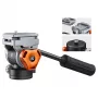 K&F Concept FH-03 Fluid Video Head, 5kg Load, Arca-Swiss, 1/4 inch-20 & 3/8 inch-16, Black