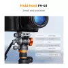 K&F Concept FH-03 Fluid Video Head, 5kg Load, Arca-Swiss, 1/4 inch-20 & 3/8 inch-16, Black