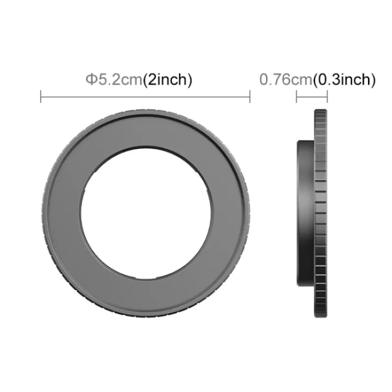 PULUZ 49mm filtrų adapterio laikiklis, skirtas DJI Osmo Action 4 PU994B