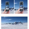 SUNNYLIFE Frame Mount Protective Housing su 2x Cold Shoe Mounts ir Silikoniniu Objektyvo Dangteliu, skirta Insta360 X4 (Juoda)