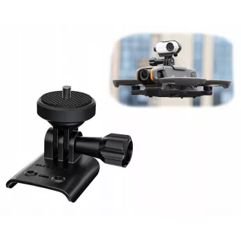 SUNNYLIFE TVirtinimo laikiklis kamerai, skirtas DJI Avata 2, GoPro ir 1/4 inch sriegiui, juoda/pilka