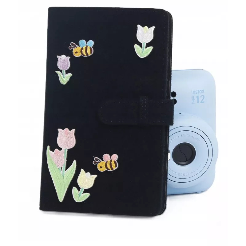 LOVEINSTANT Fotoalbumas 96 nuotraukoms, suderinamas su Fujifilm Instax Mini 99, 12, 40, 11, 9, Evo, LiPlay, Link – Tulpių dizainas