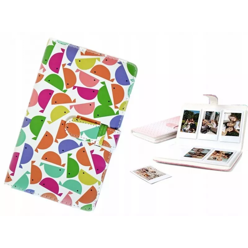 LOVEINSTANT Fotoalbumas, skirtas Fujifilm Instax Mini 12 40 11 9 8 7 Evo Liplay Link – 96 nuotraukų – Banginių dizainas