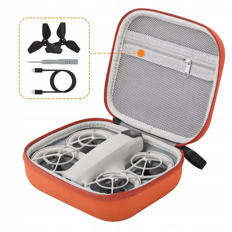 SUNNYLIFE Hard Shell Drone Carrying Case for DJI Neo, Mavic Mini, Mini 2, Mini SE - Orange (NE-B862)