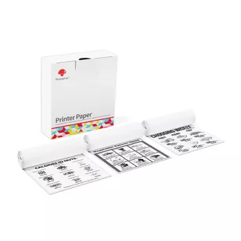 Phomemo 3x Lipnaus Popieriaus Ritinėliai Balti 110mm, skirta Phomemo M832 M04S M04AS / Q22-RMS10-107