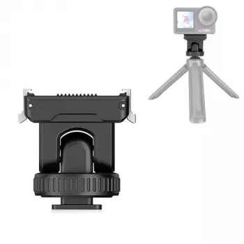PULUZ Greito atsegimo laikiklio adapteris 1/4 inch sriegiu ir šaltojo bato lizdu, skirtas DJI Osmo Action 3/4/5 Pro PU727B