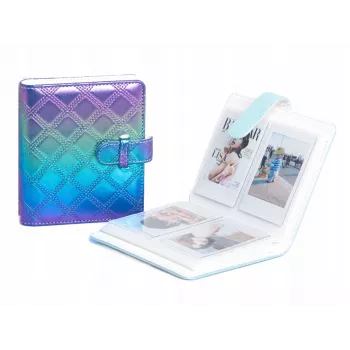 LOVEINSTANT Small Photo Album 64 Photos for Fuji Instax Canon Xiaomi Polaroid HP Kodak Zink / Multicolour / Holographic