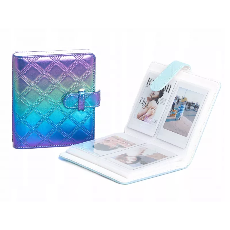 LOVEINSTANT Small Photo Album 64 Photos for Fuji Instax Canon Xiaomi Polaroid HP Kodak Zink / Multicolour / Holographic