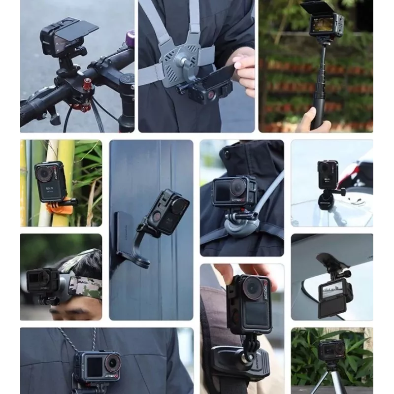 SUNNYLIFE Frame Mount + Lens Cover for DJI Osmo Action 5 Pro / 4 / 3 - Juoda