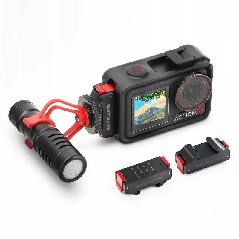 SUNNYLIFE Adapter Mount for DJI Osmo Action 5 Pro / 5 / 4 / 3 - ISO Hot Shoe - Black