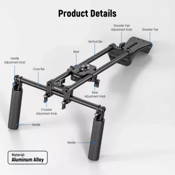 NEEWER SR004 DSLR Shoulder Rig Stabilizer Grip kameroms ir DSLR vaizdo kameroms