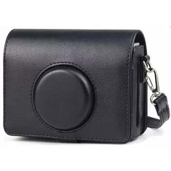 LOVEINSTANT 2-in-1 apsauginis dėklas ir grūdinto stiklo ekrano apsauga Fujifilm Instax Mini Evo – juoda