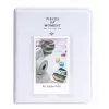 LOVEINSTANT 6-in-1 rinkinys: permatomas kietas dėklas + grūdinto stiklo ekrano apsauga + 64 kišenių fotoalbumas + objektyvo dangtelis + nuotraukų rėmeliai + peties dirželis, skirtas Fujifilm Instax Mini Evo