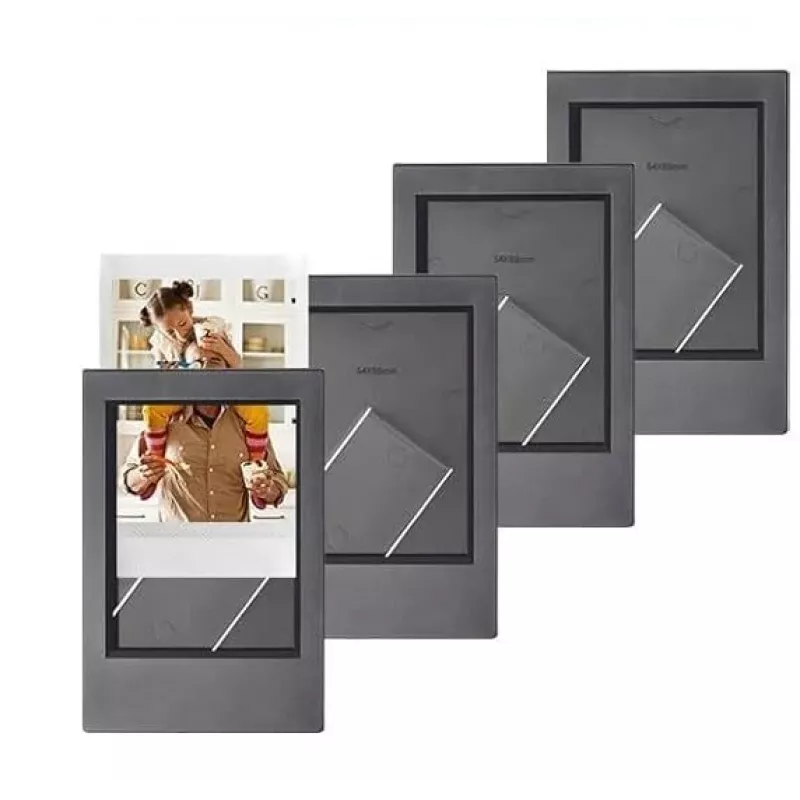 LOVEINSTANT 6-in-1 rinkinys: permatomas kietas dėklas + grūdinto stiklo ekrano apsauga + 64 kišenių fotoalbumas + objektyvo dangtelis + nuotraukų rėmeliai + peties dirželis, skirtas Fujifilm Instax Mini Evo