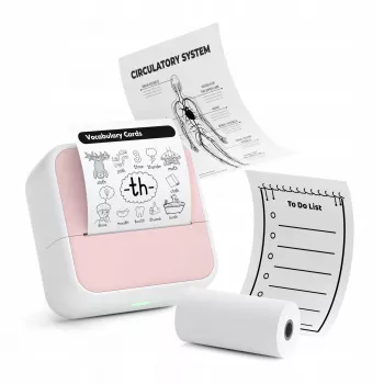 LOVEINSTANT S1 Bluetooth Thermal Printer for Photos, Stickers, Notes, Labels, 53mm, 203dpi, Pink