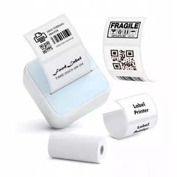 LOVEINSTANT S1 Bluetooth terminis spausdintuvas nuotraukoms, lipdukams, užrašams, etiketėms, 53 mm, 203 dpi, mėlynas