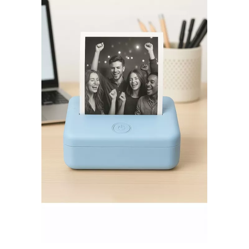 LOVEINSTANT X6 Bluetooth šiluminis spausdintuvas nuotraukoms, lipdukams, užrašams, etiketėms su AI programėle, mėlynas
