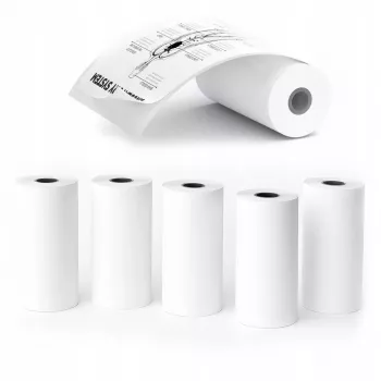 LOVEINSTANT White Self-Adhesive Paper Labels 5x Roll 3.5m for Love Instant X6 / S1 / Phomemo T02 / M02x