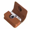 LOVEINSTANT Apsauginis dėklas Kodak Ektar H35 / H35N / Ultra F9, PU oda, rudas, su nuimamu peties dirželiu