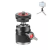 PULUZ Mini Ball Head 3D su 1/4 colio varžtu ir 2 Cold Shoe laikikliais, keliamoji galia 3 kg, juoda PU3075B
