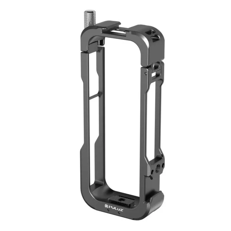 PULUZ Frame Mount Protective Case su 2x Cold Shoe Mounts ir objektyvo dangteliu, skirta Insta360 X4 (PU981B)
