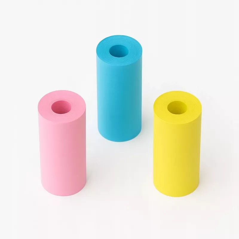 LOVEINSTANT Adhesive Thermal Paper Refills 3 Rolls x 3.5m - Assorted Colors - Compatible with Phomemo T02, M02x, Love Instant X6, S1