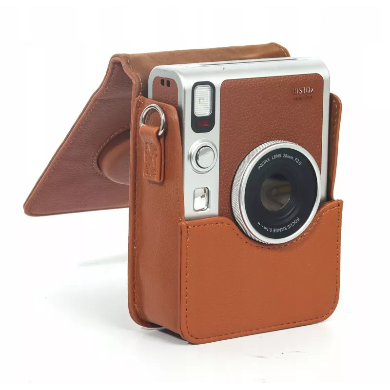 LOVEINSTANT Apsauginis Dėklas Fujifilm Instax Mini Evo - Ruda (Vertikalus)