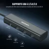 NEEWER PS020E USB-C Hub 4-in-1 su 5x USB-C 10Gbps 100W PD, Cold Shoe Mount ir 1/4 inch sriegiu