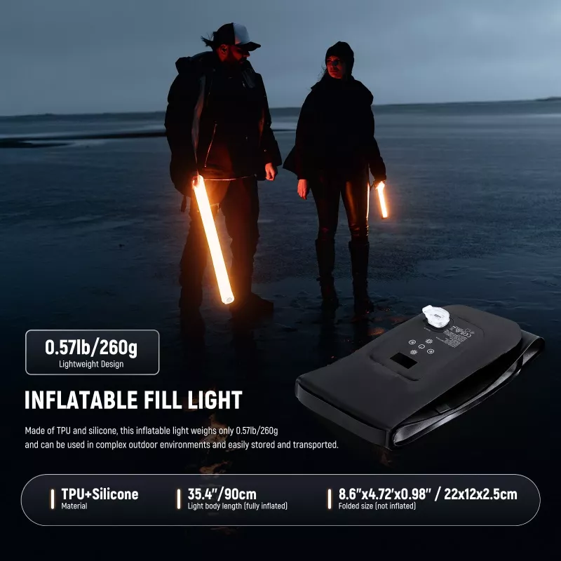 NEEWER GC21B Pripučiamas LED vamzdinis šviestuvas Bi-Color 21W 2500mAh