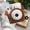 LOVEINSTANT Apsauginis dėklas Fujifilm Instax Mini 12 - Šuns dizainas, pliušinis - Rudas
