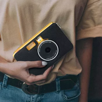 LOVEINSTANT apsauginis dėklas, skirtas Kodak Mini Shot 2 / Era MS200 momentinei kamerai – juodas