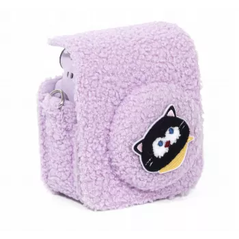 LOVEINSTANT Plush Kitten Case for Fujifilm Instax Mini 12 - Violetinė
