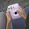 LOVEINSTANT Plush Kitten Case for Fujifilm Instax Mini 12 - Violetinė