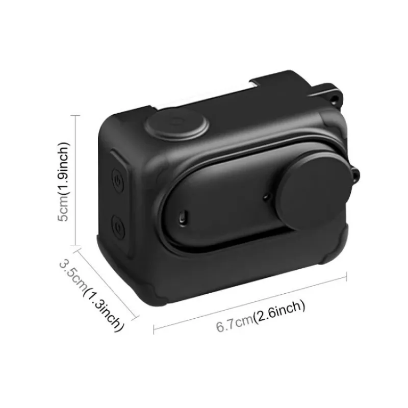 PULUZ Silikoninis apsauginis dėklas su objektyvo dangteliu, skirtas Insta360 GO 3 / GO 3S - Juodas (PU772B)